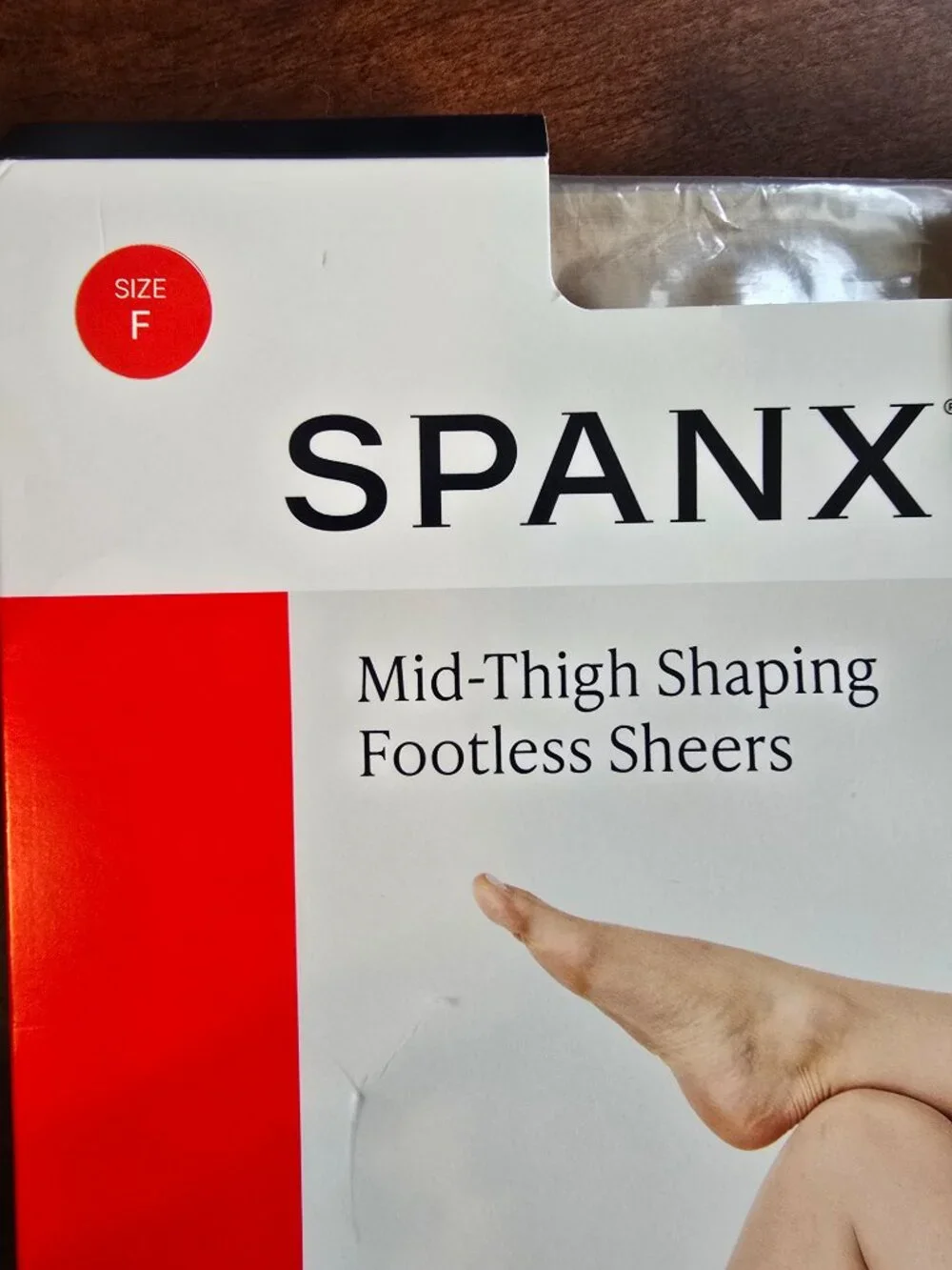 SPANX Mid-Thigh Shaping Footless Sheers Nude Size F Original Pantyhose New
